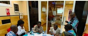 Travail de groupe avec les prestataires à Kinshasa